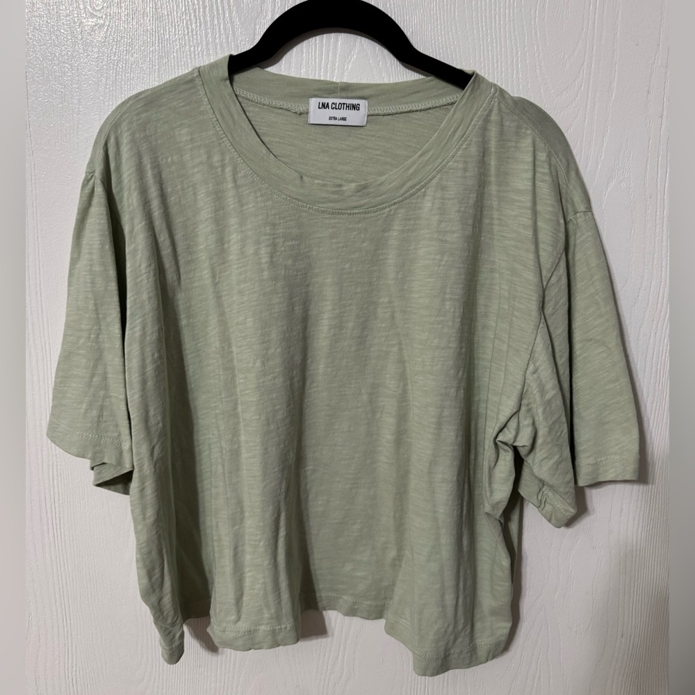 NWOT Size XL Cropped Green Shirt Short Sleeve